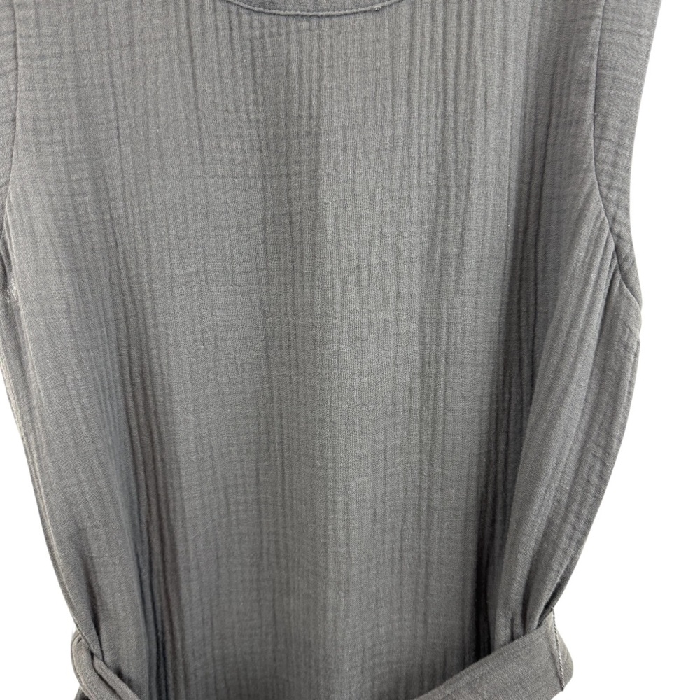 Faherty Dream Costa Sleeveless Organic Cotton Gauze Midi Dress Charcoal Sz. XS - Picture 13 of 14